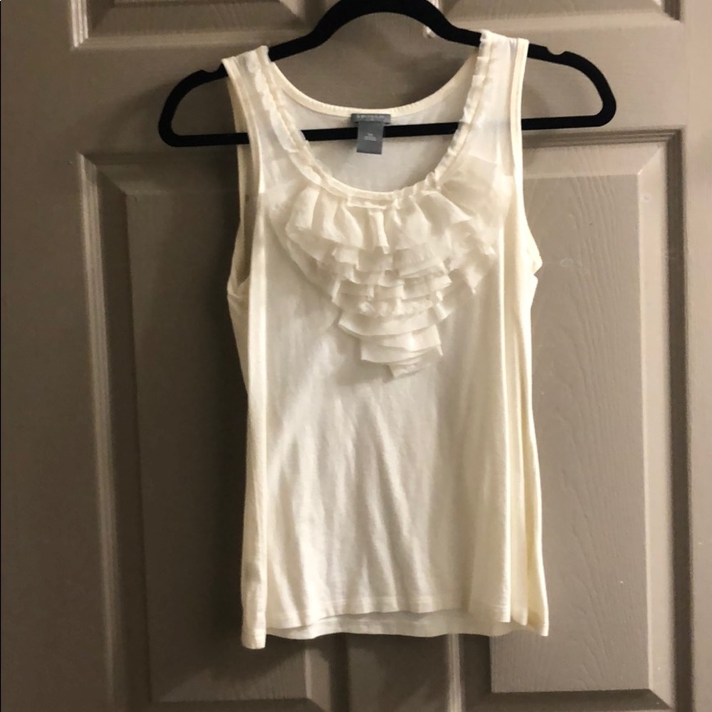 ✨ Ann Taylor Ruffled Career Tank